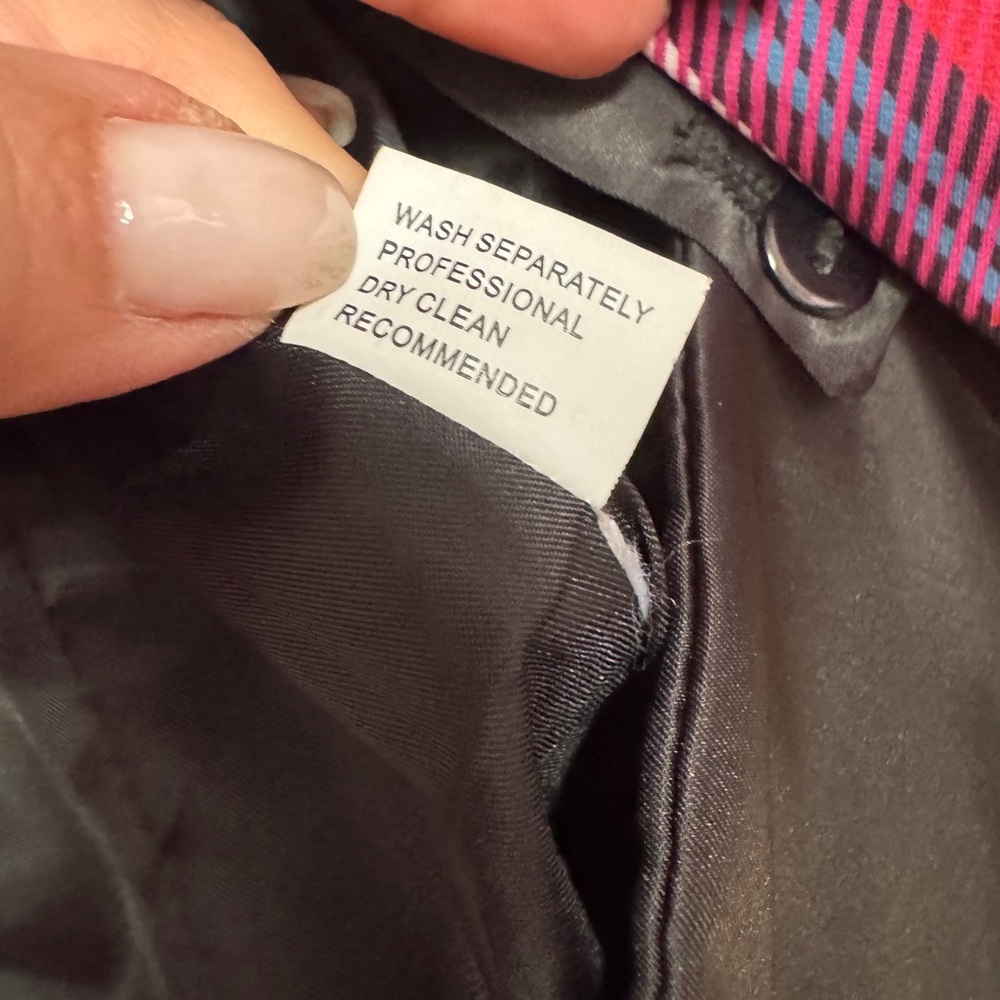 Pink Plaid Tailored Peplum Jacket like Area Large - Picture 11 of 16